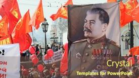  Presentation with communist russia - Slides with moscow-may-1-communist-party background and a tawny brown colored foreground