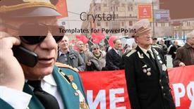  Presentation with communist russia - PPT theme consisting of moscow-may-1-communist-party background and a coral colored foreground