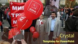  Presentation with communist russia - Beautiful PPT layouts featuring moscow-may-1-communist-party backdrop and a tawny brown colored foreground