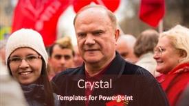  Presentation with communist russia - Presentation design consisting of moscow-may-1-gennady-zyuganov background and a tawny brown colored foreground