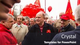  Presentation with communist russia - Slide set having moscow-may-1-gennady-zyuganov background and a dark gray colored foreground