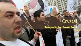  Presentation with community day - Colorful theme enhanced with moscow-may-1-rally backdrop and a tawny brown colored foreground
