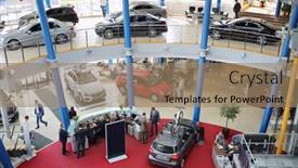  Presentation with mercedes - Colorful presentation design enhanced with moscow-may-14-2014-exhibition backdrop and a coral colored foreground