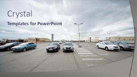  Presentation with cars - Beautiful PPT layouts featuring moscow-may-14-cars backdrop and a sky blue colored foreground