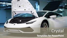  Presentation with car parking system - Audience pleasing PPT theme consisting of moscow-may-20-2016-lamborghini backdrop and a gray colored foreground