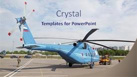  Presentation with helicopter - Presentation design having moscow-may-21-helicopter-mi background and a sky blue colored foreground