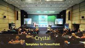  Presentation with hotel industry - PPT theme featuring moscow-may-24-international-conference background and a  colored foreground