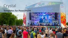  Presentation with talent - PPT theme consisting of moscow-may-25-disco-spin background and a light blue colored foreground