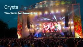  Presentation with talent - Presentation having moscow-may-25-guru-groove background and a ocean colored foreground