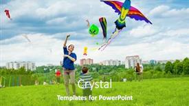  Presentation with kite - Presentation theme enhanced with moscow-may-25-unidentified-people background and a gold colored foreground