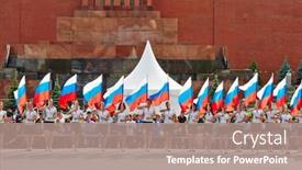  Presentation with teams - Colorful presentation design enhanced with moscow-may-27-group backdrop and a coral colored foreground
