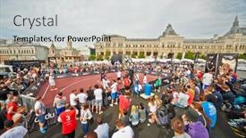  Presentation with forum - Presentation design with moscow-may-27-people-watch background and a light gray colored foreground