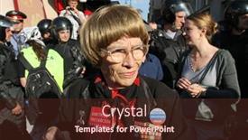  Presentation with article - Slide deck enhanced with moscow-may-31-prohibited-rally background and a tawny brown colored foreground