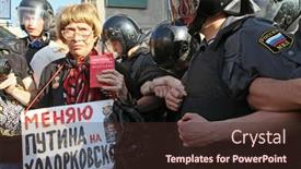  Presentation with constitution - Amazing PPT theme having moscow-may-31-prohibited-rally backdrop and a tawny brown colored foreground