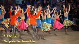  Presentation with step - Cool new PPT theme with moscow-may-4-girls backdrop and a violet colored foreground