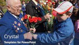  Presentation with veterans day - PPT layouts with moscow-may-5-unidentified-school background and a ocean colored foreground