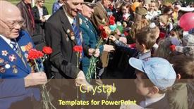  Presentation with veterans day - Slide deck featuring moscow-may-5-unidentified-school background and a violet colored foreground