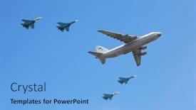  Presentation with fighters - Audience pleasing PPT theme consisting of moscow-may-9-an-124 backdrop and a light blue colored foreground