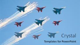  Presentation with patriotic military - 