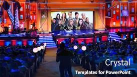  Presentation with game show - PPT layouts with moscow-nov-11-2016-show background and a navy blue colored foreground