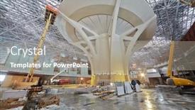  Presentation with airport construction - Audience pleasing presentation consisting of moscow-nov-29-articulating-booms backdrop and a gray colored foreground