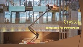  Presentation with airport construction - Audience pleasing slides consisting of moscow-nov-29-welder-works backdrop and a coral colored foreground