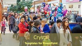  Presentation with queue - PPT theme featuring moscow-nov-4-people background and a tawny brown colored foreground