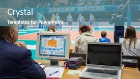  Presentation with sports volleyball - Cool new slides with moscow-nov-5-2016-referee backdrop and a teal colored foreground