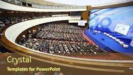  Presentation with organization - PPT theme having young women yoga outdoors photo stay and poses background and a gray colored foreground