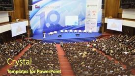  Presentation with organization - Cool new PPT theme with moscow-november-14-stage backdrop and a tawny brown colored foreground