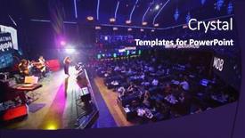  Presentation with jazz club - PPT theme enhanced with moscow-november-15-jazz-band background and a navy blue colored foreground