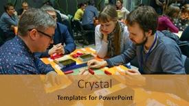  Presentation with board game - Audience pleasing theme consisting of moscow-november-2019-men-play backdrop and a gold colored foreground