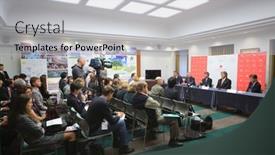  Presentation with embassy - Amazing PPT theme having moscow-oct-10-meeting backdrop and a light gray colored foreground