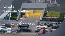  Presentation with russia city - Slides featuring moscow-oct-10-underground-parking background and a  colored foreground