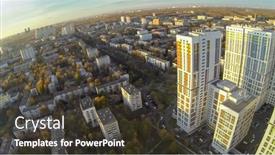  Presentation with unmanned - Presentation design consisting of happy woman in hair background and a mint green colored foreground