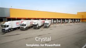  Presentation with brewery - Audience pleasing PPT theme consisting of moscow-oct-16-trucks-loaded backdrop and a gray colored foreground