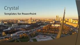  Presentation with unmanned - Amazing PPT layouts having moscow-oct-19-view backdrop and a light blue colored foreground