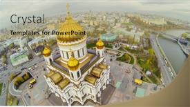  Presentation with unmanned - Slide deck having moscow-oct-20-view background and a yellow colored foreground