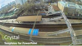  Presentation with unmanned - Cool new theme with freestyle inline skates boots and backdrop and a sky blue colored foreground