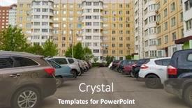  Presentation with parking lot - Amazing presentation having moscow-region-russia-may-22 backdrop and a gray colored foreground