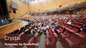  Presentation with rock band - Cool new presentation theme with moscow-russia-apr-24-2015 backdrop and a tawny brown colored foreground