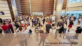  Presentation with cafeteria - Beautiful presentation theme featuring moscow-russia-apr-24-2015 backdrop and a  colored foreground