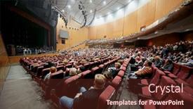  Presentation with wait - Theme with moscow-russia-apr-24-2015 background and a tawny brown colored foreground