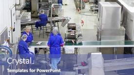  Presentation with factory workers - Audience pleasing slide deck consisting of moscow-russia-apr-28-2016 backdrop and a ocean colored foreground