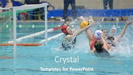  Presentation with water polo - Slide deck having moscow-russia-april-10-first background and a light blue colored foreground