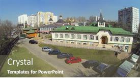  Presentation with easter church - Amazing presentation having moscow-russia-april-19-2014 backdrop and a coral colored foreground