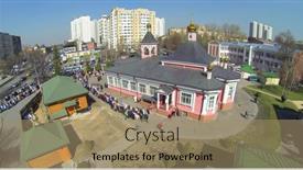  Presentation with easter church - Cool new PPT theme with moscow-russia-april-19-2014 backdrop and a coral colored foreground
