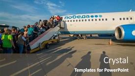  Presentation with passengers - PPT theme consisting of moscow-russia-april-19-2018 background and a violet colored foreground