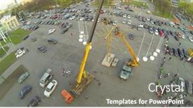  Presentation with construct - Beautiful presentation design featuring moscow-russia-april-2-2014 backdrop and a gray colored foreground