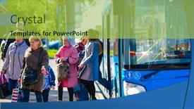  Presentation with bus station - Colorful PPT theme enhanced with moscow-russia-april-30-2019 backdrop and a yellow colored foreground